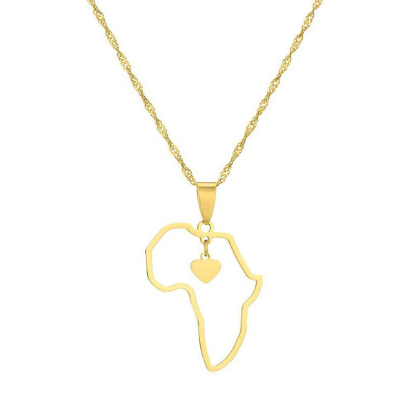 Africa Map Necklace