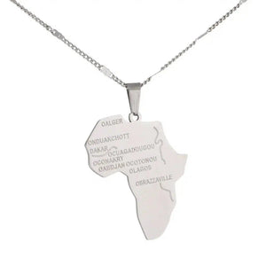 Africa Map Necklace