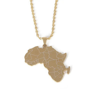 Africa Map Necklace