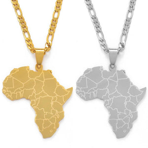 Africa Map Necklace