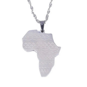 Africa Map Necklace