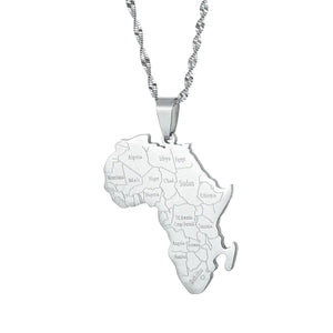 Africa Map Necklace