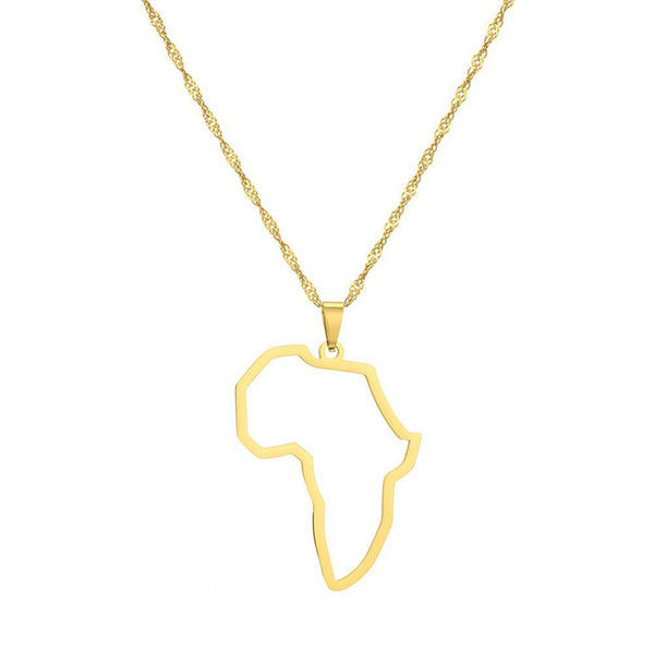 Africa Map Necklace