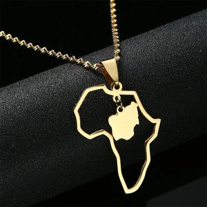 Africa Nigeria Map Necklace