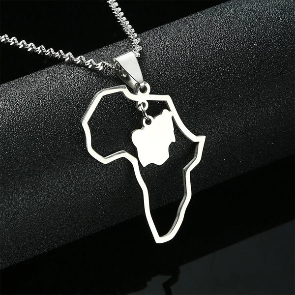 Africa Nigeria Map Necklace