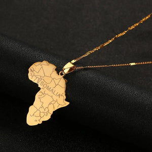 Africa Somalia Map Necklace