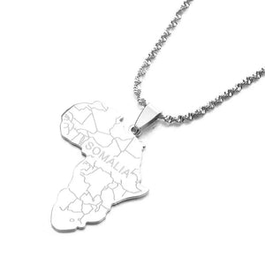 Africa Somalia Map Necklace