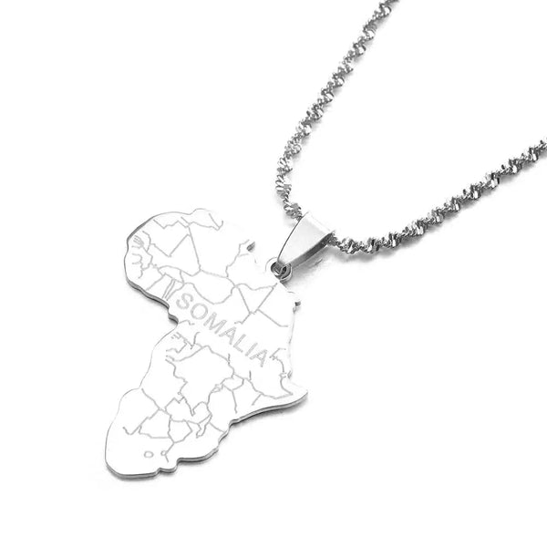 Africa Somalia Map Necklace