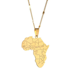 Africa Somalia Map Necklace