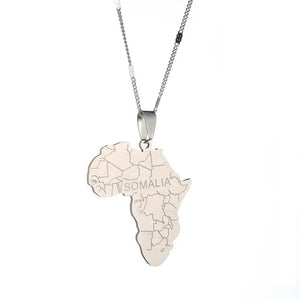 Africa Somalia Map Necklace