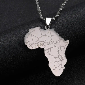 Africa Somalia Map Necklace