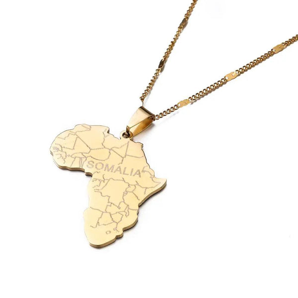 Africa Somalia Map Necklace