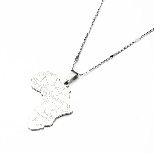 Africa Somalia Map Necklace