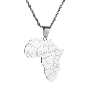 Africa Somalia Map Necklace