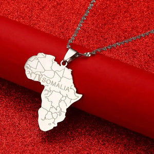 Africa Somalia Map Necklace