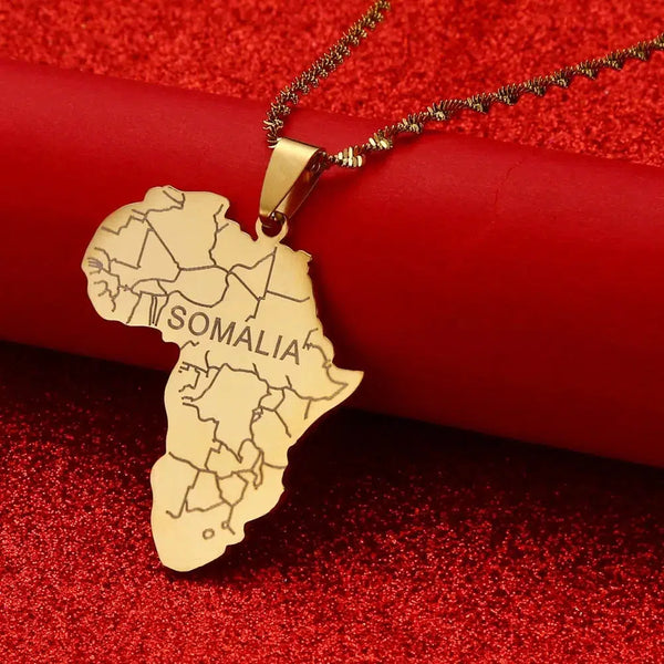 Africa Somalia Map Necklace