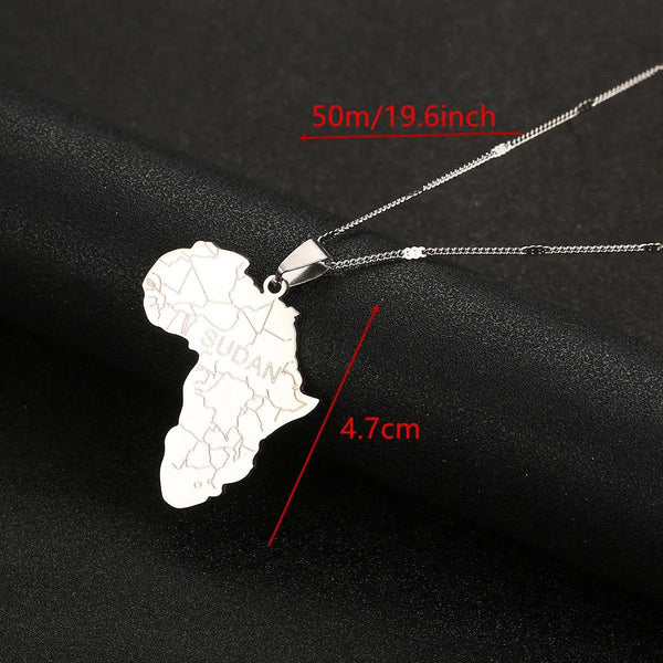 Africa Sudan Map Necklace