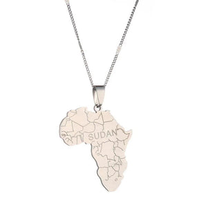 Africa Sudan Map Necklace