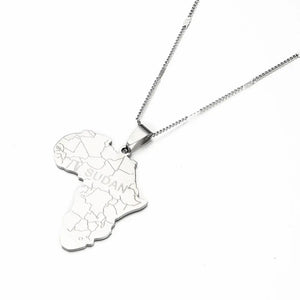 Africa Sudan Map Necklace