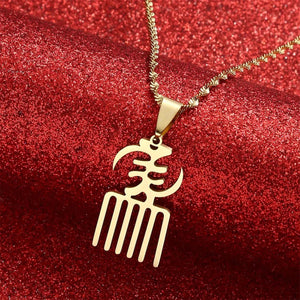 Africa Symbol Pendant Necklace