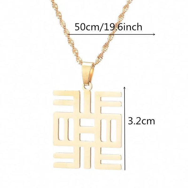 Africa Symbol Pendant Necklace