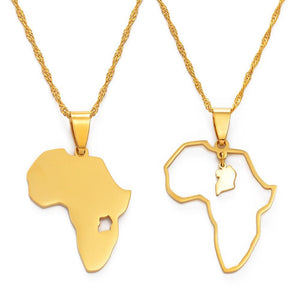 Africa Uganda Map Necklace