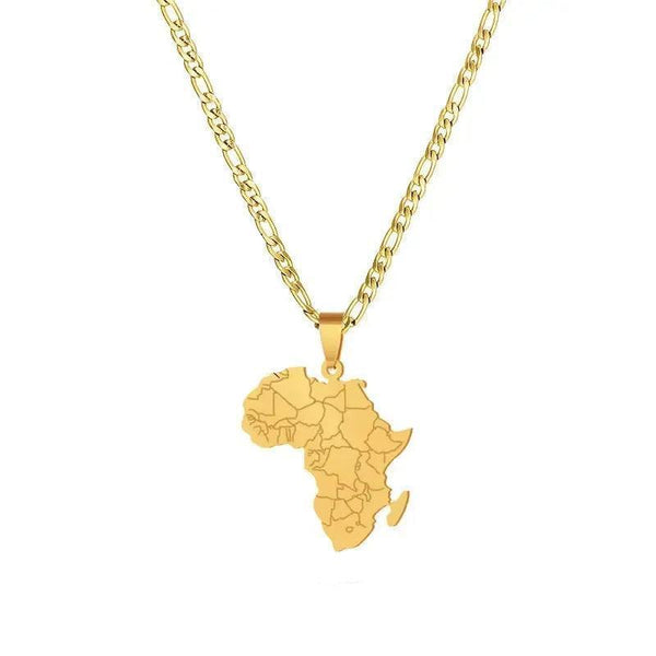 Africa Map Necklace