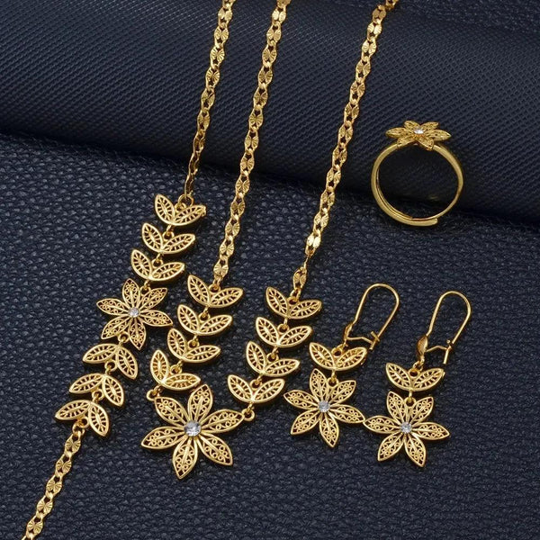 African Flower Jewelry Set - Africa Necklace
