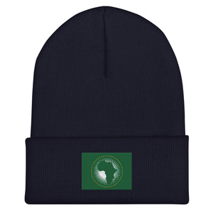 African Union Flag Beanie - Embroidered Winter Hat