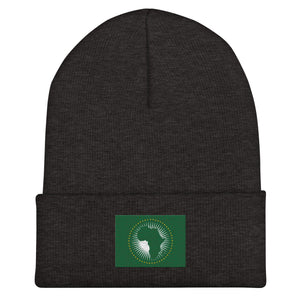 African Union Flag Beanie - Embroidered Winter Hat