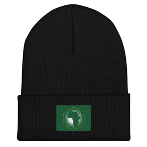 African Union Flag Beanie - Embroidered Winter Hat