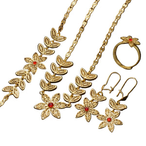 African Flower Jewelry Set - Africa Necklace