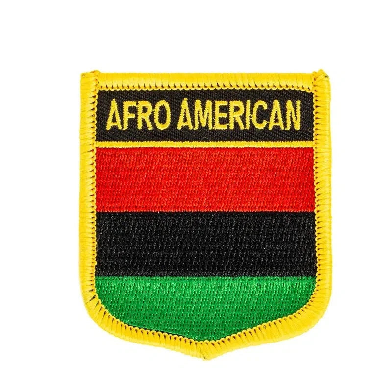 Afro American Flag Patch - Sew On/Iron On Patch