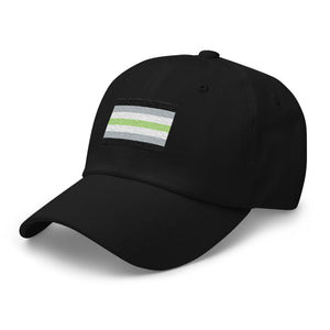 Agender Flag Cap - Adjustable Embroidered LGBT+ Dad Hat