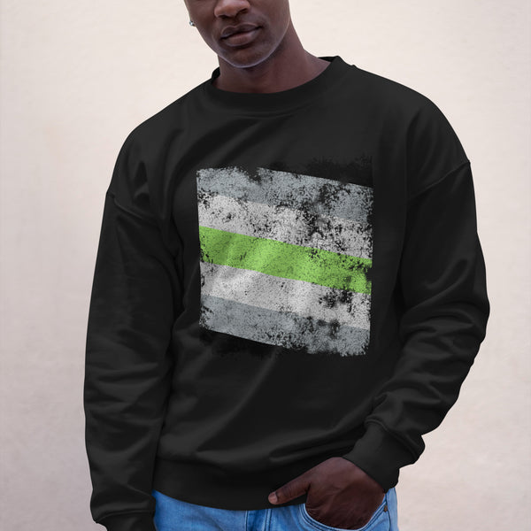 Agender Flag - Distressed LGBT+ Sweatshirt