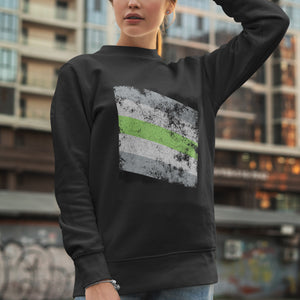Agender Flag - Distressed LGBT+ Sweatshirt