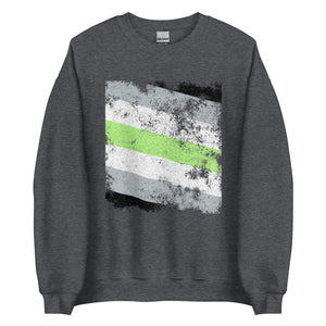 Agender Flag - Distressed LGBT+ Sweatshirt