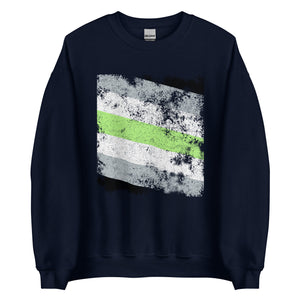 Agender Flag - Distressed LGBT+ Sweatshirt