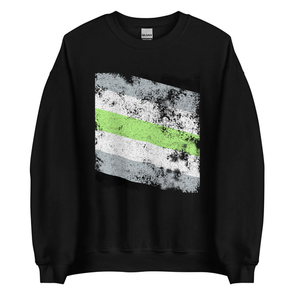 Agender Flag - Distressed LGBT+ Sweatshirt