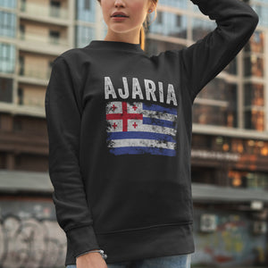 Ajaria Flag Distressed - Adjara Flag Sweatshirt
