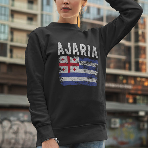 Ajaria Flag Distressed - Adjara Flag Sweatshirt