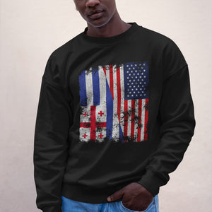 Ajaria USA Flag - Half American Sweatshirt