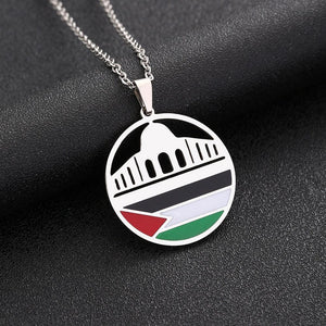 Al-Aqsa Mosque Palestine Flag Necklace