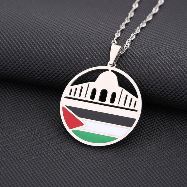 Al-Aqsa Mosque Palestine Flag Necklace