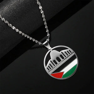 Al-Aqsa Mosque Palestine Flag Necklace