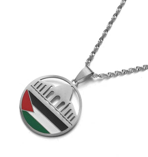 Al-Aqsa Mosque Palestine Flag Necklace