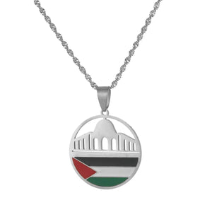 Al-Aqsa Mosque Palestine Flag Necklace