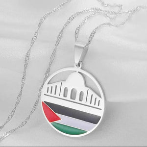 Al-Aqsa Mosque Palestine Flag Necklace