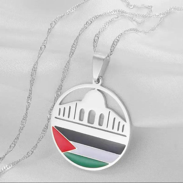 Al-Aqsa Mosque Palestine Flag Necklace
