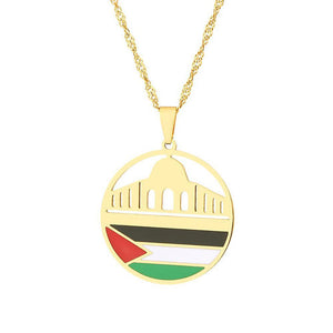 Al-Aqsa Mosque Palestine Flag Necklace